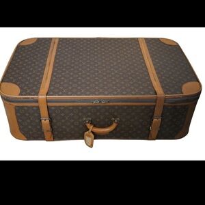Louis Vuitton Vintage 1980’s Brown Monogram Travel Suitcase